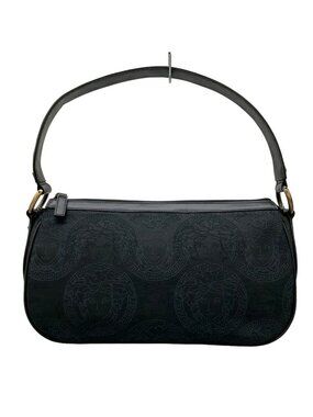 Versace Gianni Handbag Black Gray Leather